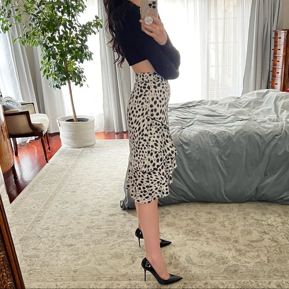 Lucy Paris Leopard Ruffle Skirt - Picture 3 of 8